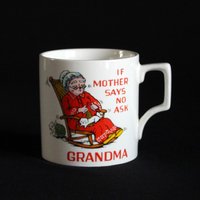 Vintage If Mother Says No Ask Oma Tasse - Heiße Kakao Kaffeebecher Teebecher von undoneeclectic