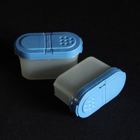 Vintage Tupperware Modular Mates Gewürzstreuer Mit Blauen Deckeln - 1843, 1844, 1845 Retro Küche Gewürzbehälter Lebensmittel Aufbewahrung von undoneeclectic
