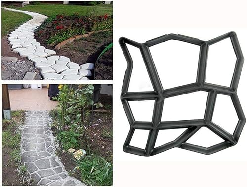 unho Pflasterform Betonform Gehweg Form: DIY Schalungsform Pflasterstein Gießen Schablone für Garten Beton, Gehweg, Pflastersteine, Pflastersteine, Terrassenplatten, 43 x 43x 4cm von unho