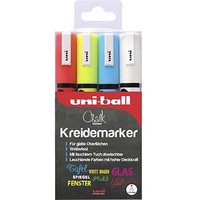 uni-ball Chalk PWE-5M Kreidemarker farbsortiert 1,0 - 2,0 mm, 4 St. von uni-ball