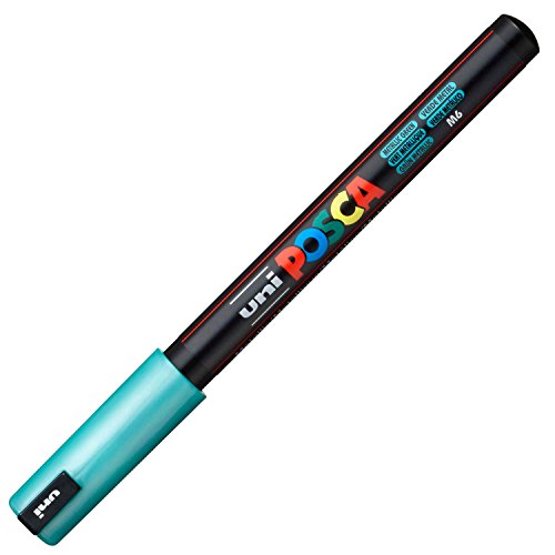 POSCA 181786 - POSCA Marker mit kalibrierter Spitze, grün metallic von uni-ball