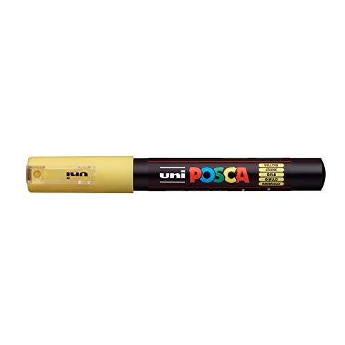 POSCA 186707 - POSCA Marker mit extra feiner Rundspitze, gelb von uni-ball