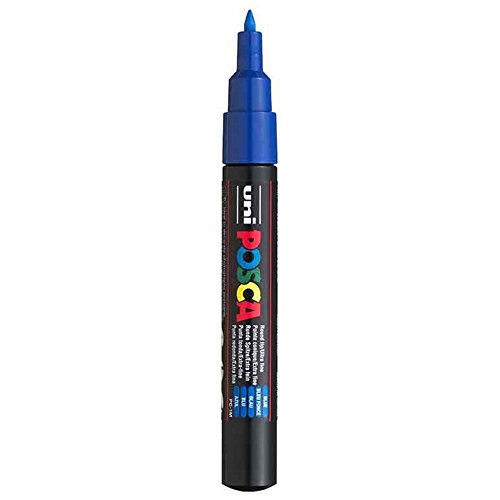 POSCA 186751 - POSCA Marker mit extra feiner Rundspitze, dunkelblau von uni-ball
