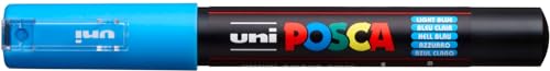 POSCA 186753 - POSCA Marker mit extra feiner Rundspitze, hellblau von uni-ball