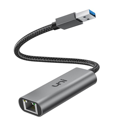 uni USB Ethernet Adapter 2,5G, USB 3.0 auf LAN Adapter 2500Mbps, treiberfreier RJ45 LAN Netzwerkadapter für iMac Pro, Dell XPS, Chromebook, Laptops, PC unter macOS, Windows XP/10/8.1/8/7, Linux von uni