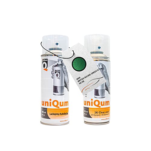 UniQum Autolack + Klarlack 2K Spraydose MINI BRITISH RACING GREEN IV WC3B Autolack Reparatur 2 x 400 ml UniQum Autolack + Klarlack 2K Spraydose MINI BRITISH RACING GREEN IV WC3B Autolack Reparatur 2 x 400 ml von uniQum QUALITY IN NON PAINT