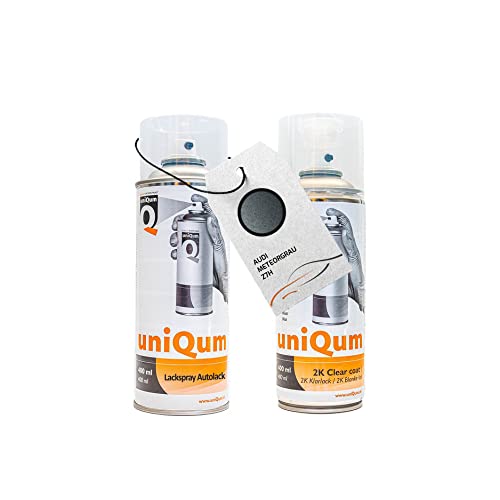UniQum Autolack + Klarlack 2K Spraydose für AUDI METEORGRAU Z7H Autolack Reparatur 2 x 400 ml UniQum Autolack + Klarlack 2K Spraydose für AUDI METEORGRAU Z7H Autolack Reparatur 2 x 400 ml von uniQum QUALITY IN NON PAINT