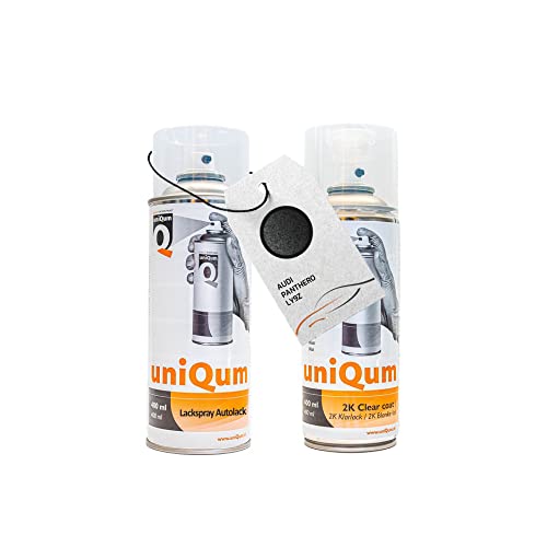 UniQum Autolack + Klarlack 2K Spraydose für AUDI PANTHERO LY9Z Autolack Reparatur 2 x 400 ml von uniQum QUALITY IN NON PAINT
