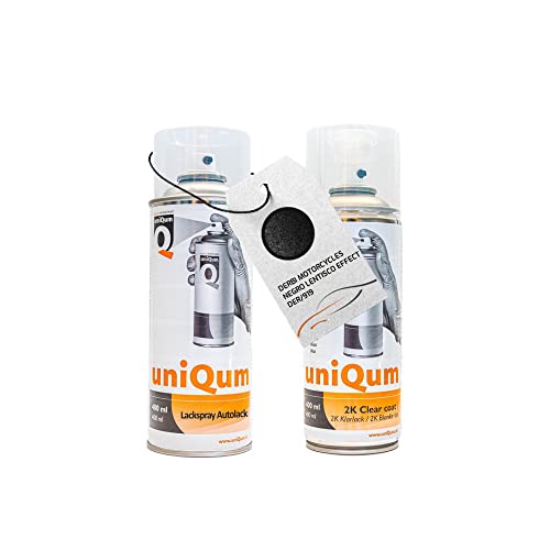 UniQum Autolack + Klarlack 2K Spraydose für DERBI MOTORCYCLES NEGRO LENTISCO EFFECT DER/919 Autolack Reparatur 2 x 400 ml UniQum Autolack + Klarlack 2K Spraydose für DERBI MOTORCYCLES NEGRO LENTISCO EFFECT DER/919 Autolack Reparatur 2 x 400 ml von uniQum QUALITY IN NON PAINT