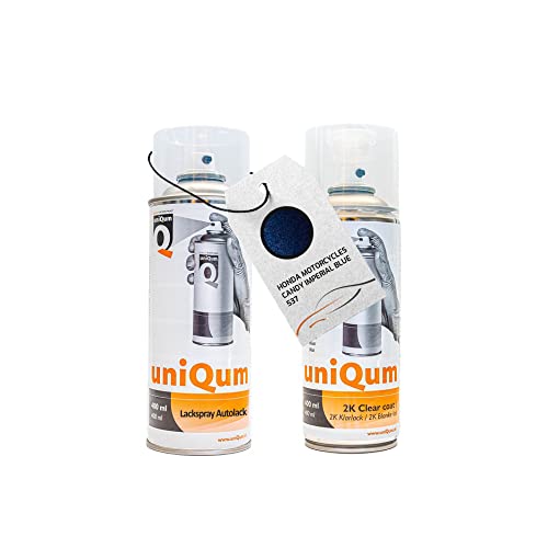 UniQum Autolack + Klarlack 2K Spraydose für HONDA MOTORCYCLES CANDY IMPERIAL BLUE 537 Autolack Reparatur 2 x 400 ml UniQum Autolack + Klarlack 2K Spraydose für HONDA MOTORCYCLES CANDY IMPERIAL BLUE 537 Autolack Reparatur 2 x 400 ml von uniQum QUALITY IN NON PAINT