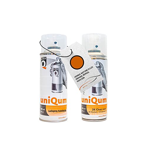UniQum Autolack + Klarlack 2K Spraydose für HONDA MOTORCYCLES ORANGE REPSOL HON/206 Autolack Reparatur 2 x 400 ml UniQum Autolack + Klarlack 2K Spraydose für HONDA MOTORCYCLES ORANGE REPSOL HON/206 Autolack Reparatur 2 x 400 ml von uniQum QUALITY IN NON PAINT