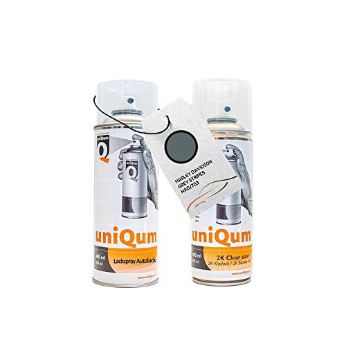 UniQum Autolack + Klarlack 2K Spraydose für Harley DAVIDSON GREY STRIPES HAD/703 Autolack Reparatur 2 x 400 ml UniQum Autolack + Klarlack 2K Spraydose für Harley DAVIDSON GREY STRIPES HAD/703 Autolack Reparatur 2 x 400 ml von uniQum QUALITY IN NON PAINT