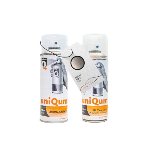 UniQum Autolack + Klarlack 2K Spraydose für NISSAN GREY K57 Autolack Reparatur 2 x 400 ml UniQum Autolack + Klarlack 2K Spraydose für NISSAN GREY K57 Autolack Reparatur 2 x 400 ml von uniQum QUALITY IN NON PAINT