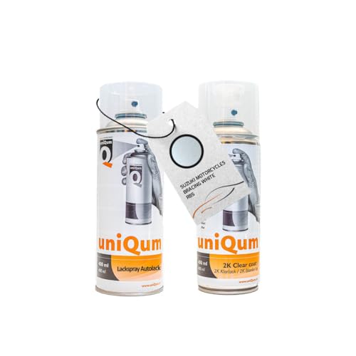 UniQum Autolack + Klarlack 2K Spraydose für SUZUKI MOTORCYCLES BRACING WHITE RB5 Autolack Reparatur 2 x 400 ml UniQum Autolack + Klarlack 2K Spraydose für SUZUKI MOTORCYCLES BRACING WHITE RB5 Autolack Reparatur 2 x 400 ml von uniQum QUALITY IN NON PAINT