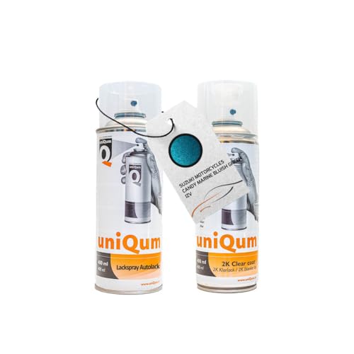UniQum Autolack + Klarlack 2K Spraydose für SUZUKI MOTORCYCLES CANDY MARINE BLUISH GREEN IZV Autolack Reparatur 2 x 400 ml UniQum Autolack + Klarlack 2K Spraydose für SUZUKI MOTORCYCLES CANDY MARINE BLUISH GREEN IZV Autolack Reparatur 2 x 400 ml von uniQum QUALITY IN NON PAINT