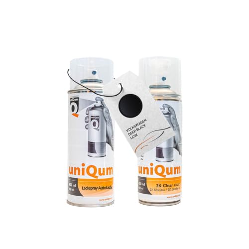 UniQum Autolack + Klarlack 2K Spraydose für VOLKSWAGEN DEEP BLACK LC9X Autolack Reparatur 2 x 400 ml UniQum Autolack + Klarlack 2K Spraydose für VOLKSWAGEN DEEP BLACK LC9X Autolack Reparatur 2 x 400 ml von uniQum QUALITY IN NON PAINT