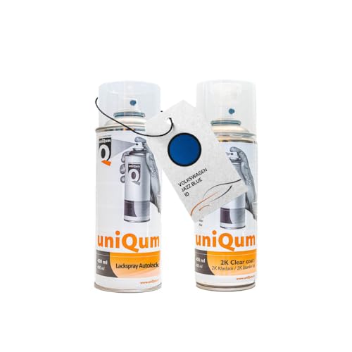 UniQum Autolack + Klarlack 2K Spraydose für VOLKSWAGEN JAZZ BLUE 1D Autolack Reparatur 2 x 400 ml UniQum Autolack + Klarlack 2K Spraydose für VOLKSWAGEN JAZZ BLUE 1D Autolack Reparatur 2 x 400 ml von uniQum QUALITY IN NON PAINT