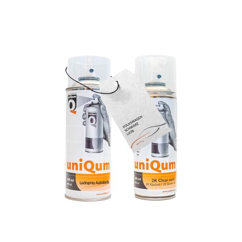 UniQum Autolack + Klarlack 2K Spraydose für VOLKSWAGEN SCHWARZ LH7B Autolack Reparatur 2 x 400 ml UniQum Autolack + Klarlack 2K Spraydose für VOLKSWAGEN SCHWARZ LH7B Autolack Reparatur 2 x 400 ml von uniQum QUALITY IN NON PAINT