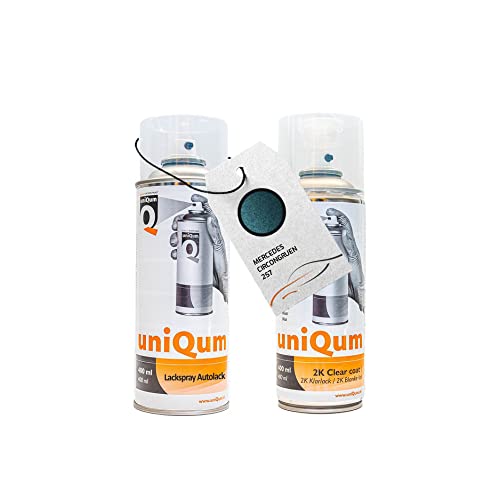 UniQum Autolack + Klarlack 2K Spraydose fürs Auto für MERCEDES CIRCONGRUEN 257 Autolack Reparatur 2 x 400 ml von uniQum QUALITY IN NON PAINT
