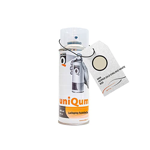 uniQum Autolack Spraydose MINI PEPPER (OLD ENGLISH) WHITE 850 Autolack Reparatur 400 ml von uniQum QUALITY IN NON PAINT