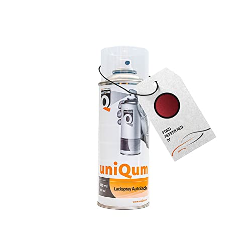 uniQum Autolack Spraydose für Auto fürs FORD PEPPER RED 1V Autolack Reparatur 400 ml von uniQum QUALITY IN NON PAINT