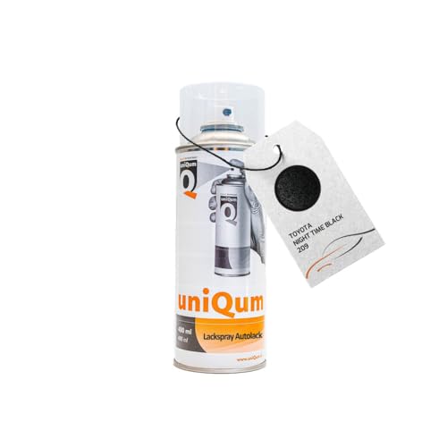 uniQum Autolack Spraydose für TOYOTA NIGHT TIME BLACK 209 Autolack Reparatur 400 ml von uniQum QUALITY IN NON PAINT