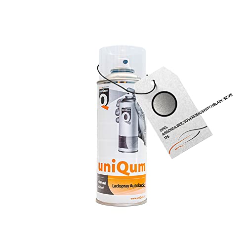 uniQum Autolack Spraydose fürs Auto für OPEL ARGONSILBER/SOVEREIGN/SWITCHBLADE SILVER 176 Autolack Reparatur 400 ml von uniQum QUALITY IN NON PAINT