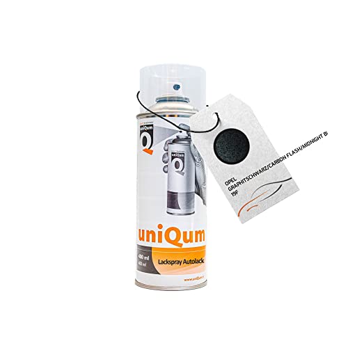 uniQum Autolack Spraydose fürs Auto für OPEL GRAPHITSCHWARZ/CARBON FLASH/MIDNIGHT BLA 19F Autolack Reparatur 400 ml von uniQum QUALITY IN NON PAINT