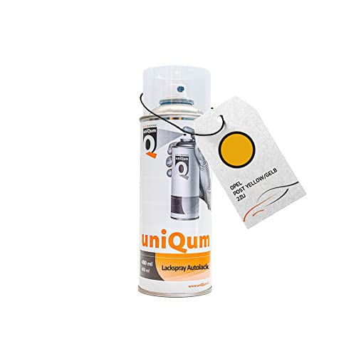 uniQum Autolack Spraydose fürs Auto für OPEL POST YELLOW/GELB 2ZU Autolack Reparatur 400 ml von uniQum QUALITY IN NON PAINT