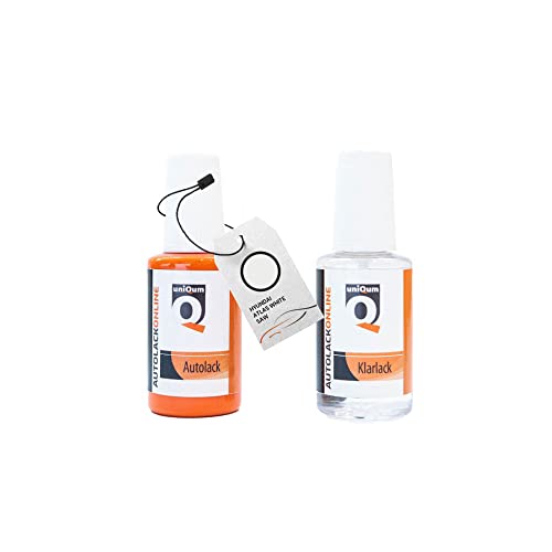 uniQum Autolack Stift + Klarlack im Vorteilsset HYUNDAI ATLAS WHITE SAW Autolack Reparatur 2 x 30 ml von uniQum QUALITY IN NON PAINT