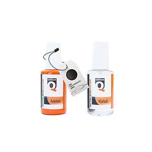 uniQum Autolack Stift + Klarlack im Vorteilsset MINI ICED CHOCOLATE WB49 Autolack Reparatur 2 x 30 ml von uniQum QUALITY IN NON PAINT