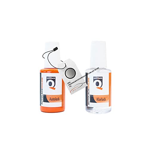 uniQum Autolack Stift + Klarlack im Vorteilsset für OPEL ARGONSILBER/SOVEREIGN/SWITCHBLADE SILVER 176 Autolack Reparatur 2 x 30 ml von uniQum QUALITY IN NON PAINT