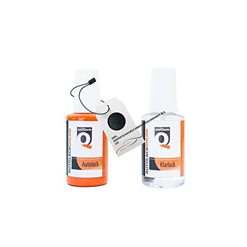 uniQum Autolack Stift + Klarlack im Vorteilsset für OPEL GRAPHITSCHWARZ/CARBON FLASH/MIDNIGHT BLA 22C Autolack Reparatur 2 x 30 ml von uniQum QUALITY IN NON PAINT