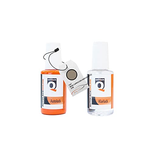 uniQum Autolack Stift + Klarlack im Vorteilsset fürs Auto für FIAT BEIGE CAPPUCCINO (MOCCALATTE) 231B Autolack Reparatur 2 x 30 ml von uniQum QUALITY IN NON PAINT