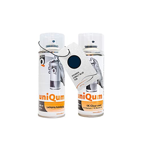 uniQum Spraydose Autolack + Klarlack für HYUNDAI COBALT BLUE TDB Autolack Reparatur 2x 400 ml uniQum Spraydose Autolack + Klarlack für HYUNDAI COBALT BLUE TDB Autolack Reparatur 2x 400 ml von uniQum QUALITY IN NON PAINT