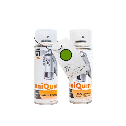uniQum Spraydose Autolack + Klarlack für PEUGEOT GREEN KQB Autolack Reparatur 2x 400 ml uniQum Spraydose Autolack + Klarlack für PEUGEOT GREEN KQB Autolack Reparatur 2x 400 ml von uniQum QUALITY IN NON PAINT