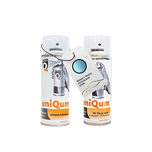 uniQum Spraydose Autolack + Klarlack für RENAULT TRUCKS 43212 BLAUW 07494 Autolack Reparatur 2x 400 ml von uniQum QUALITY IN NON PAINT