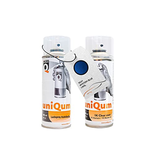 uniQum Spraydose Autolack + Klarlack für SEAT MYSTERY BLUE LW5L Autolack Reparatur 2x 400 ml uniQum Spraydose Autolack + Klarlack für SEAT MYSTERY BLUE LW5L Autolack Reparatur 2x 400 ml von uniQum QUALITY IN NON PAINT