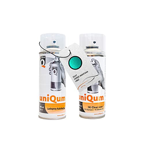 uniQum Spraydose Autolack + Klarlack für SEAT VERDE MONTANA LB6Z Autolack Reparatur 2x 400 ml uniQum Spraydose Autolack + Klarlack für SEAT VERDE MONTANA LB6Z Autolack Reparatur 2x 400 ml von uniQum QUALITY IN NON PAINT