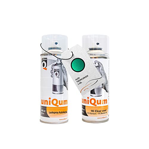 uniQum Spraydose Autolack + Klarlack fürs Auto für Audi TROPICGRUEN LY6L Autolack Reparatur 2x 400 ml uniQum Spraydose Autolack + Klarlack fürs Auto für Audi TROPICGRUEN LY6L Autolack Reparatur 2x 400 ml von uniQum QUALITY IN NON PAINT