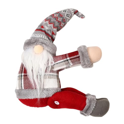 unilarinna Christmas Tree Topper Decorations Big Size GNOME Christmas Tree Star Topper Unique Funny Christmas Plush Stuffed Decor for Christmas Tree Wine Bottle Curtain Ornaments (Grey, One Size) von unilarinna