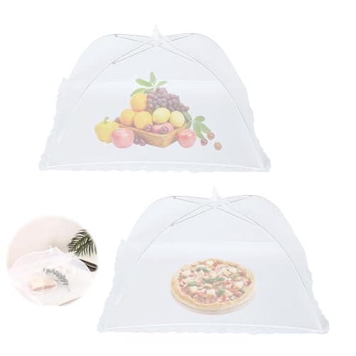 2 Stück Faltbaren Fliegenhauben für Lebensmittel, 12 Zoll, Schutzabdeckungen aus Mesh für Obst, Kuchen und BBQ, Fliegenschutz für Picknicks und Gartenpartys von unillea