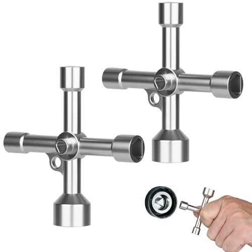 Dreikantschlüssel 4 Wege, 5 Size 5/8/9/10/13mm Schaltschrankschlüssel 2 Stück Zinklegierung, Für Stromzähler Wasser Gaskasten Aufzüge Schränke, Robust tragbar multifunktional Schlüsselring geeignet Dreikantschlüssel 4 Wege, 5 Size 5/8/9/10/13mm Schaltschrankschlüssel 2 Stück Zinklegierung, Für Stromzähler Wasser Gaskasten Aufzüge Schränke, Robust tragbar multifunktional Schlüsselring geeignet von unillea