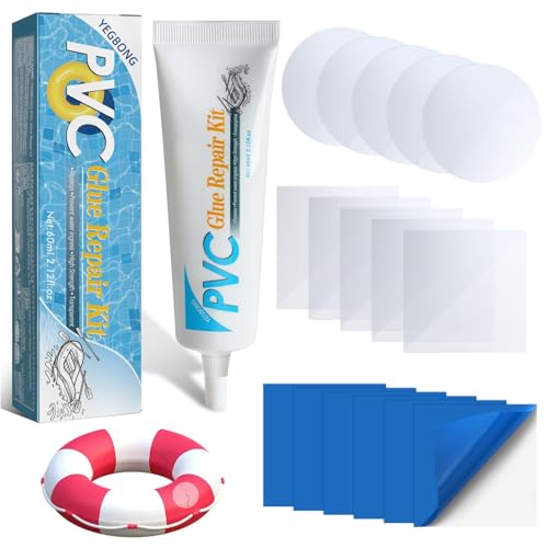Pool Reparaturset Wasserdicht, PVC Reparaturset mit 6 Selbstklebenden Flicken für Aufblasbare Pools Schlauchboote Luftmatratzen, Pool Flicken Unterwasser flexibel ohne Kleber einfach langlebig von unillea