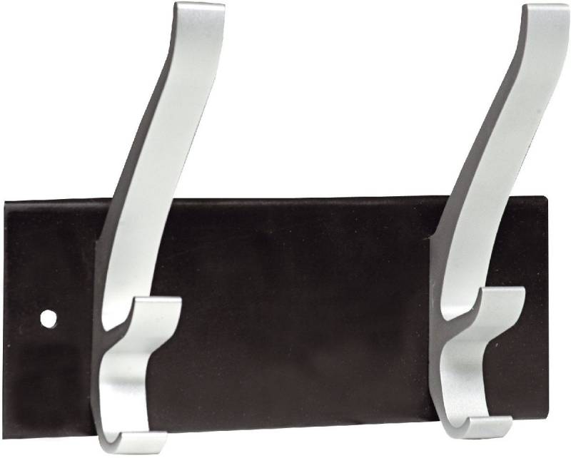 unilux Garderobenständer Garderobenhaken Cypres 2-fach schwarz/silber von unilux