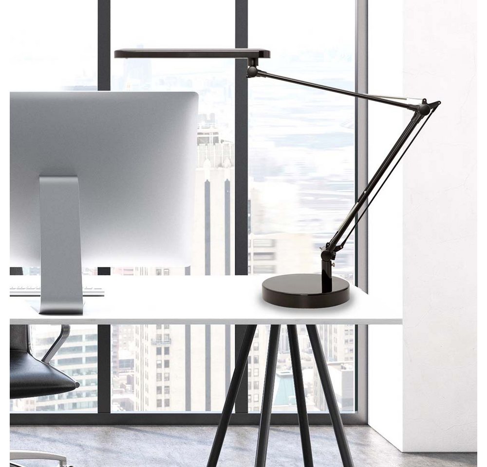 unilux Tischleuchte LED Schreibtischleuchte Mambo in Schwarz 5,8W 624lm, LED von unilux