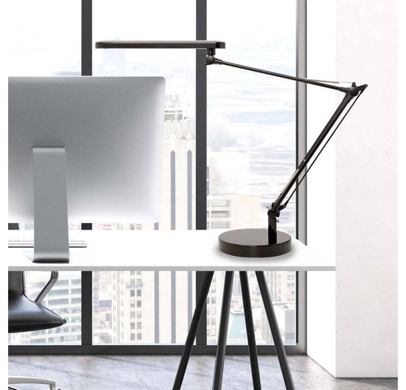 unilux Tischleuchte LED Schreibtischleuchte Mambo in Schwarz 5,8W 624lm, LED von unilux