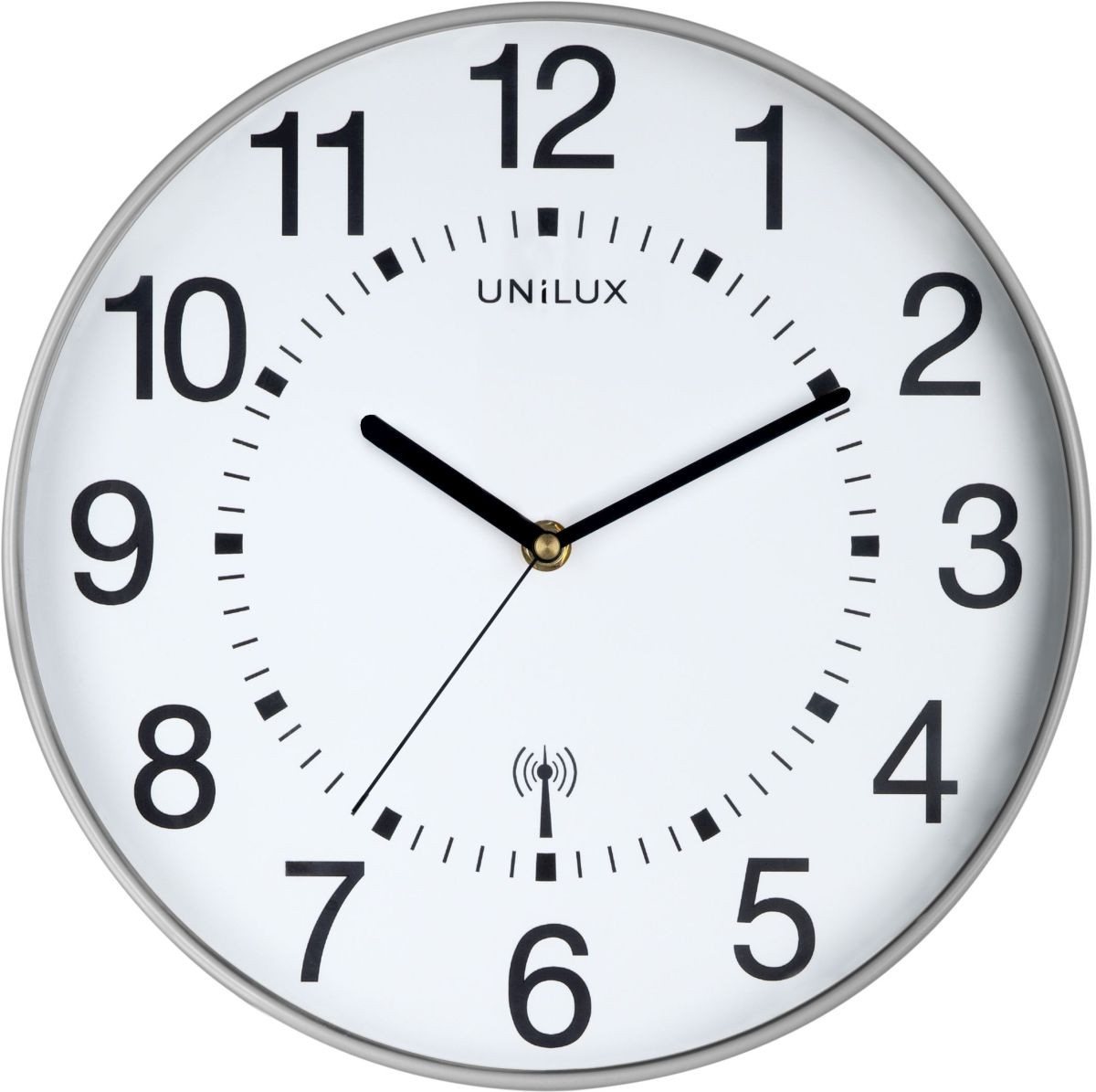 unilux Uhr Funkwanduhr Wave Kunststoff 30 cm metallgrau unilux Uhr Funkwanduhr Wave Kunststoff 30 cm metallgrau von unilux