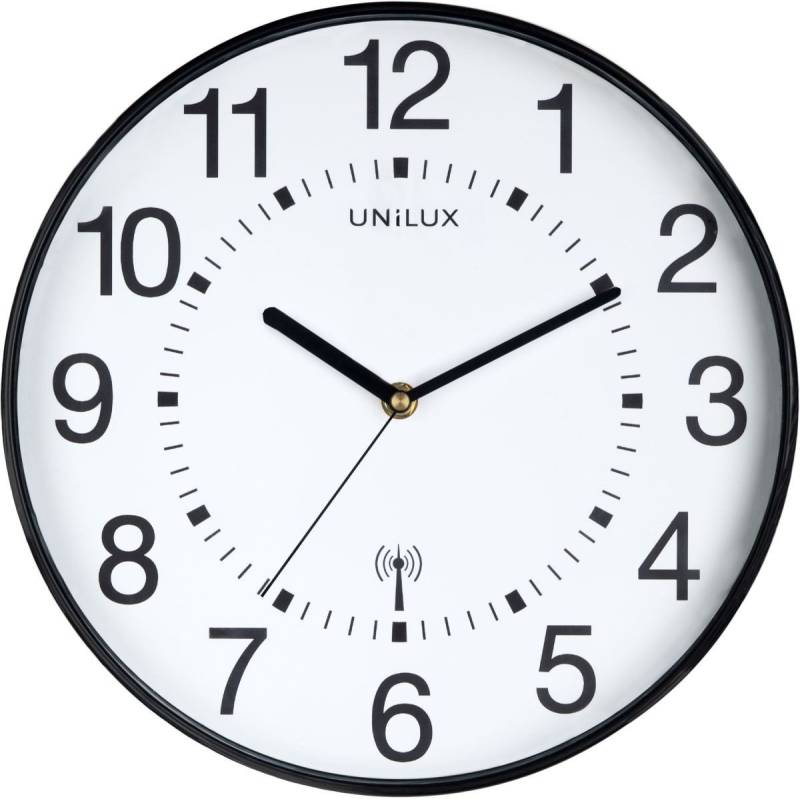 unilux Uhr Funkwanduhr Wave Kunststoff 30 cm schwarz unilux Uhr Funkwanduhr Wave Kunststoff 30 cm schwarz von unilux