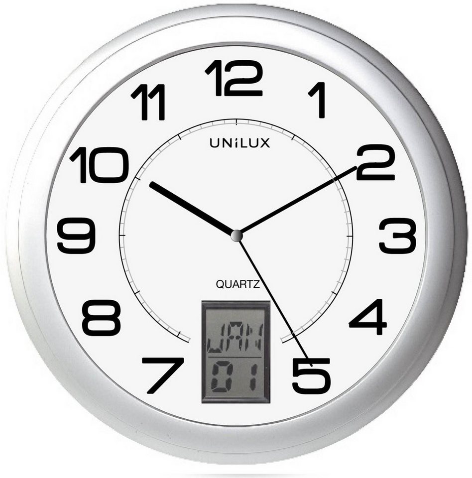 unilux Uhr Wanduhr Instinct silber unilux Uhr Wanduhr Instinct silber von unilux